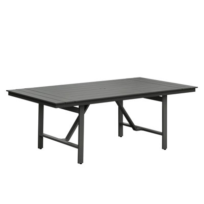 Aulander Outdoor Aluminum Dining Table, Mocha