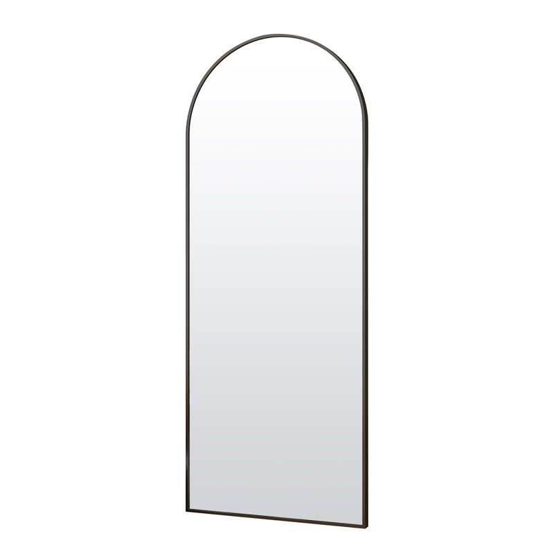 Aluminium Flat Mirror, Black, 165.1cm H x 61cm W