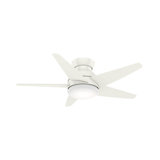 44" Isotope 5 - Blade LED Flush Mount Ceiling Fan with Wall Control and Light Kit Included