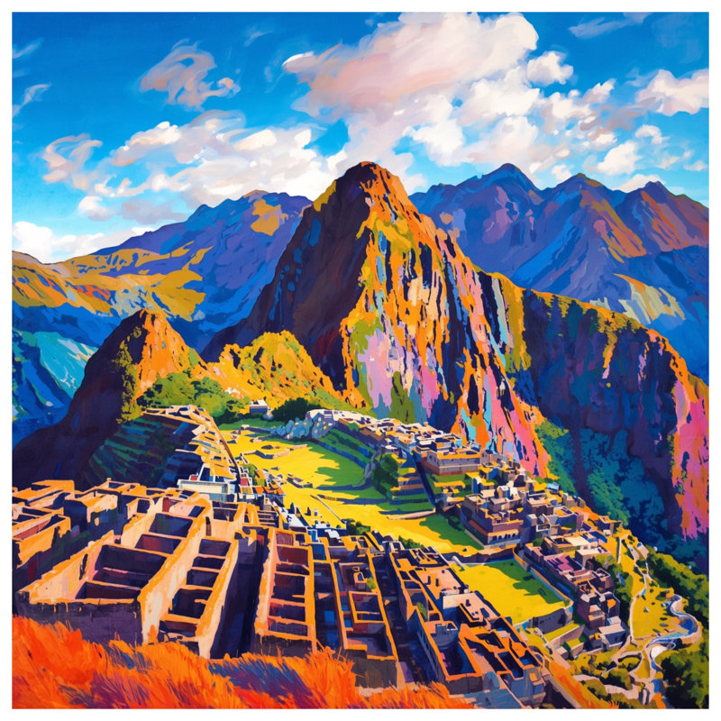 Toile tendue Machu Picchu, 16 x 20 inches