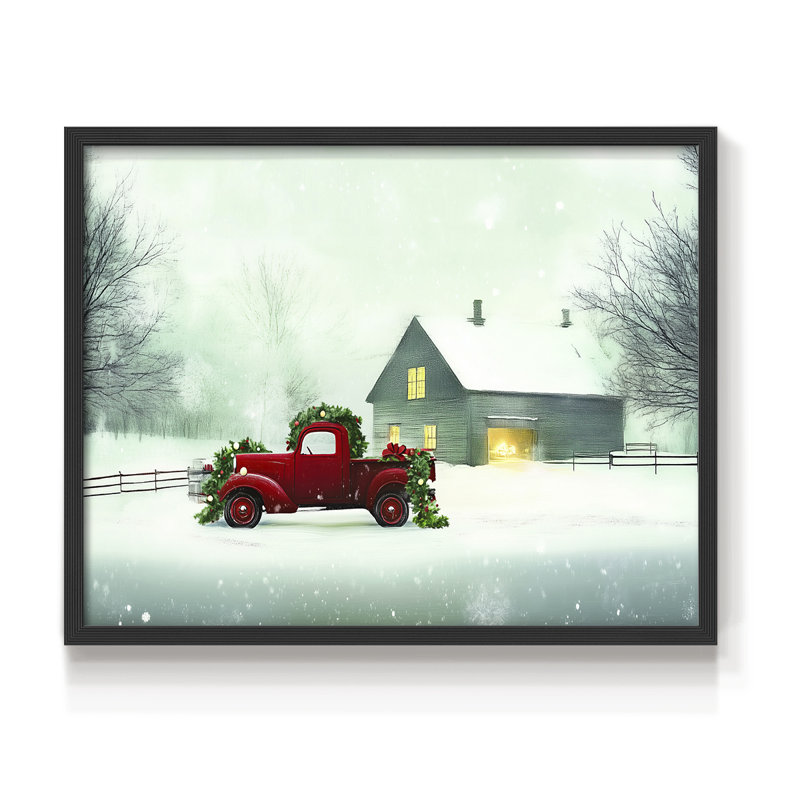 Chirstmas Art-LXI -Framed Print - Restickable, H 16 po x l 20 po, Noir, noir, noir, noir