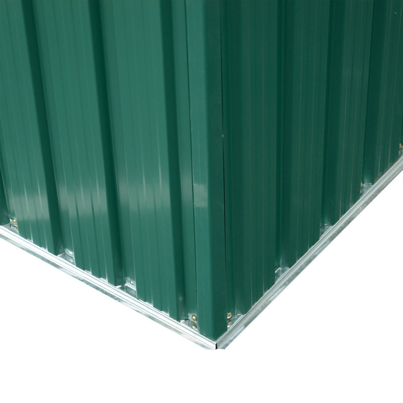 Abriam 8.5 ft. W x 6.3 ft. D Metal Tongue & Groove Flat Garden Shed