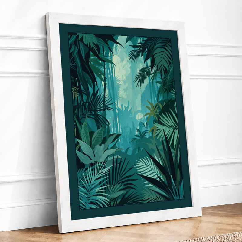 Misty Sanctuary Tropical - Print, A1 - 84.1 x 59.4 cm, White