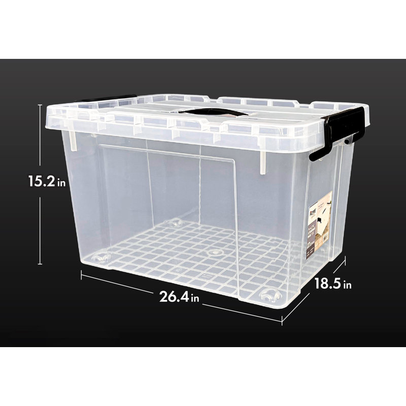 Plastic Storage Box With Wheels, 100 Liter
