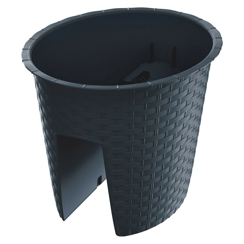 Elburn Railing Planter, Black