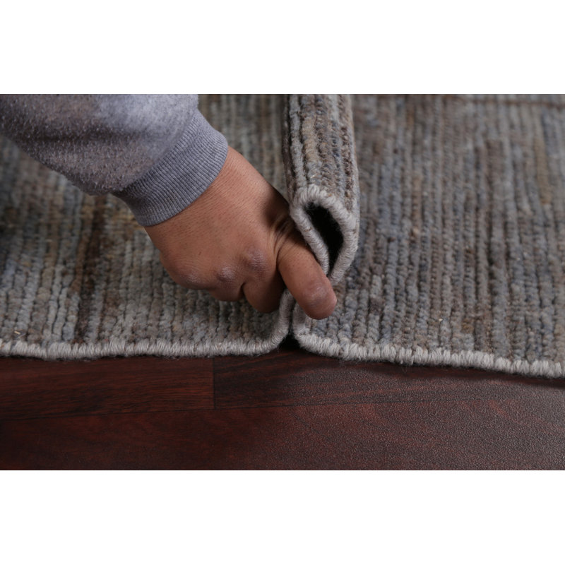 Tapis à carreaux en laine Gabbeh Kashkoli