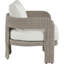 Fauteuil de patio extérieur en oléfine crème et osier Audiel-129907360