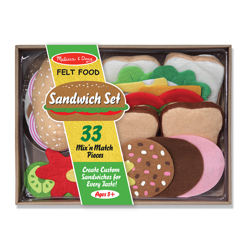 33-Piece Felt Sandwich Play Food Set