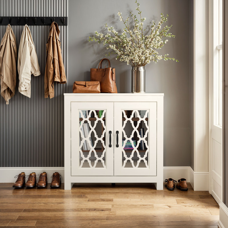 Chessani 12 Pair Shoe Storage Cabinet, Ivory
