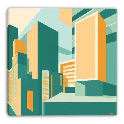 Metro Geometry Wrapped Canvas Wall Art