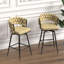 Tabouret de bar en cuir technique avec tabourets pivotants à 360 °, tabouret de bar rembourré, tabouret de bar et repose-pieds-1482913663