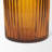 11" Amber Glass Ribbed Cylinder Table Vase-1675240818-1675240817