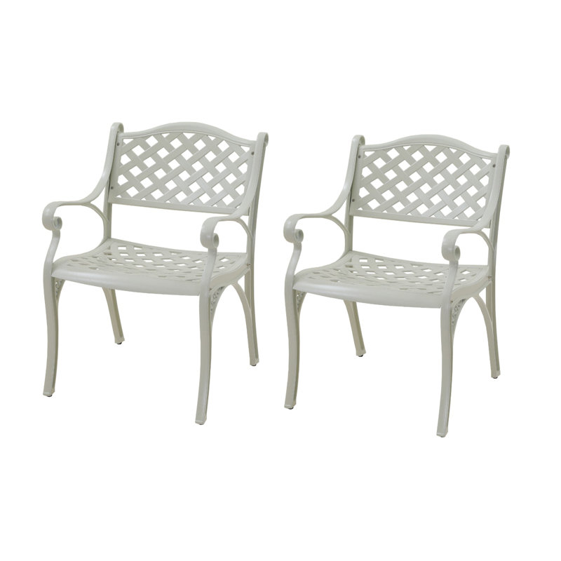 Chaise de salle à manger empilable Abisaid, Blanc