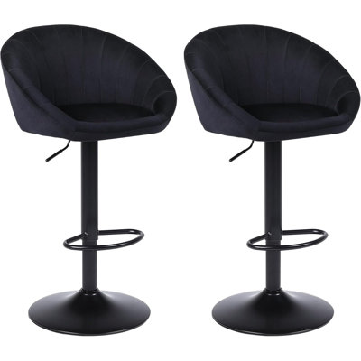 Swivel Upholstered Adjustable Height Counter Stool with Metal Frame