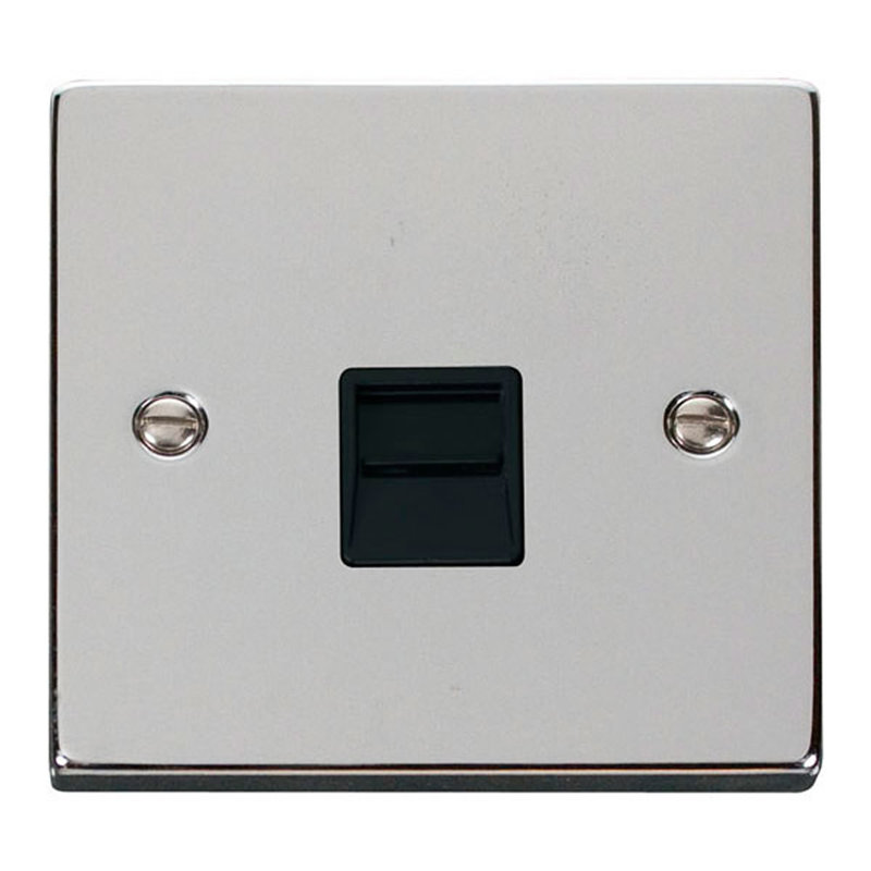 Polished Chrome Master Telephone Single Socket