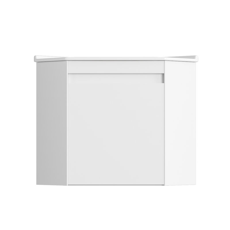 Ensemble de meuble-lavabo de coin simple 24 po avec plateau en céramique 24 po