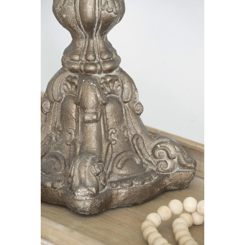 Metal Tabletop Candlestick, 21.7" H x 7.9" W x 7.9" D