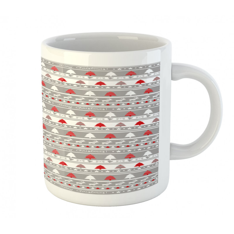 Grande tasse à café border cerfs