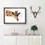 Geometric Giraffe in Abstract - Picture Frame Graphic Art Print on MDF-55727023-55727026