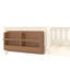 Grand lit pour enfants avec bibliothèque intégrée, lit pour enfants Montessori en bois avec garde-corps de sécurité, base de lit en bois convenant aux nourrissons ou aux enfants en pleine croissance, aucun sommier n'est requis, beige