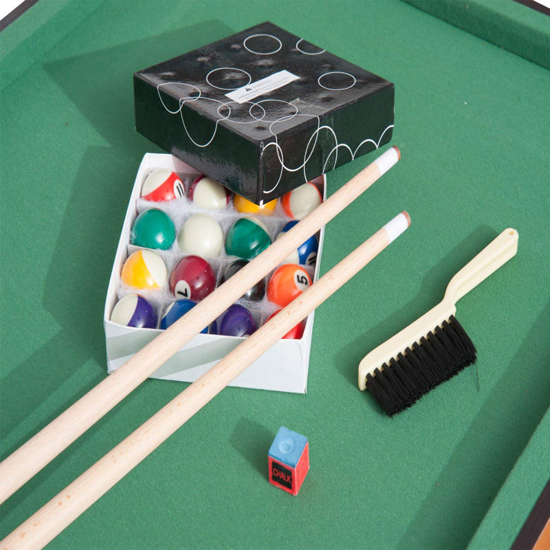 Green 55'' Portable Folding Billiards Table with Accessories