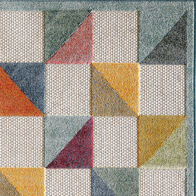 Tapis d'intérieur / extérieur à carreaux Hesselbein