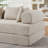 Modular Chenille Sleeper Sofa with Removable Armrests-670610445