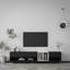 Meuble télé Aalap l 74,8 po avec solution de rangement parfaite, console multimédia bicolore pour téléviseur de 80 po ou moins, meuble télé fonctionnel avec compartiment polyvalent pour le salon-1113944520