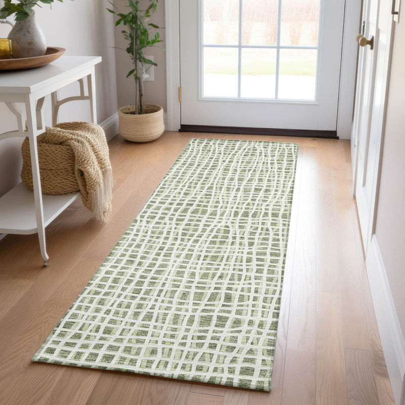  Tapis d'entrée / extérieur antidérapant Finck, Tapis de couloir 2 pi 3 po x 7 pi 6 po