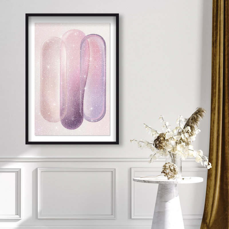 Berry Layers Print by Oliver Gal, 16.5"H x 11.5"W, Black Shadowbox