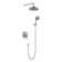Retro Wall Mount 2 Function Rainfall Shower System with 3 Setting Handheld, Rough-In Valve and Diverter