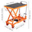 Hydraulic Lift Table Cart, 330lbs Capacity 28.5" Lifting Height, Manual Single Scissor Lift Table with 4 Wheels and Non-slip Pad, Hydraulic Scissor Cart for Material Handling and Transportation