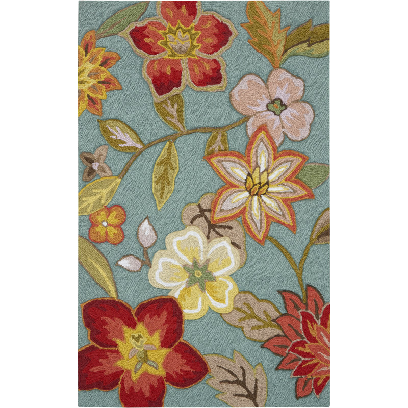 Tapis floral Karyn, Rectangle 1 pi 9 po x 2 pi 9 po