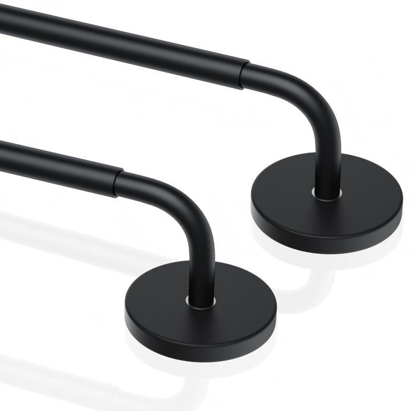 Tringles à rideaux magnétiques (noir), Noir