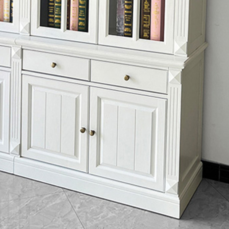 American style white home bookcase, (6 Shelves) 86.61"H x 43.31"W x 17.72"D