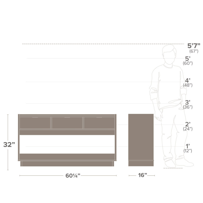 Chaunta 3 Drawer Entryway Console Table - Wade Logan®