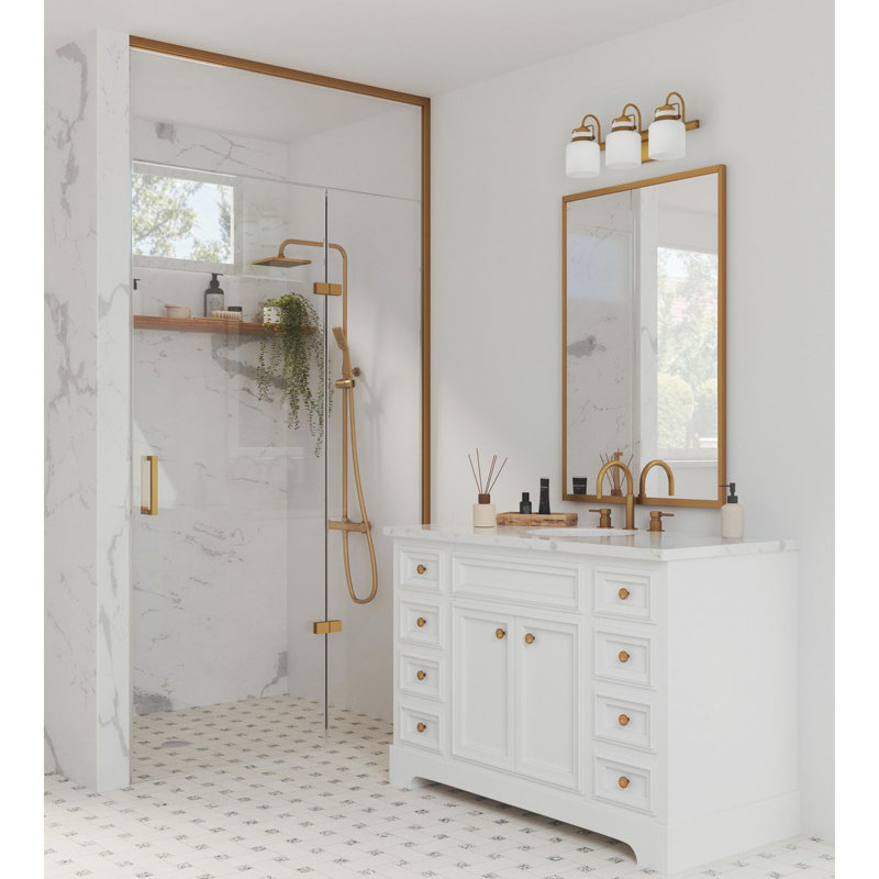 Azyria 3 - Light Dimmable Vanity Light, Vintage Brass