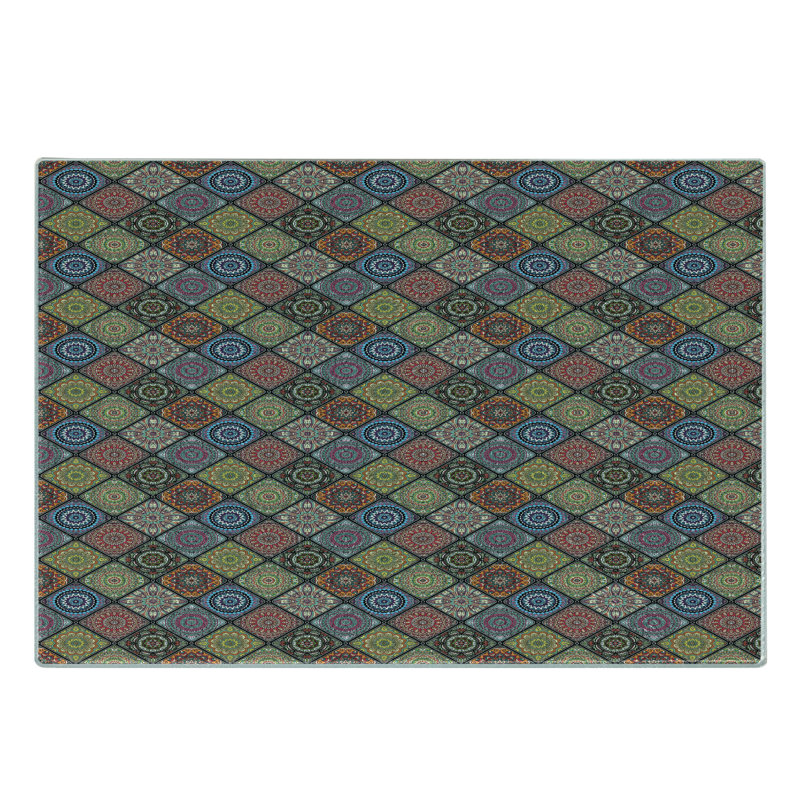 Multicolore cercles de planche à découper en verre trempé Ambesonne Mandala