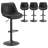 Modern Upholstered Faux Leather Swivel Adjustable Height Bar Stools Bar Stools with Footrest (Set of 4)-1248200290