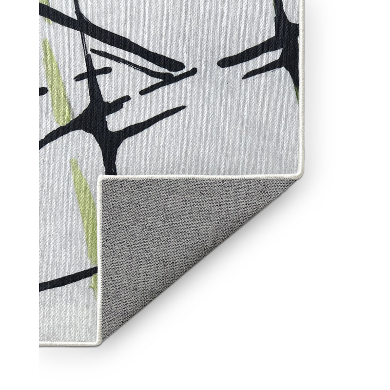 Espinueva Washable Abstract Indoor Rug, Square 3'