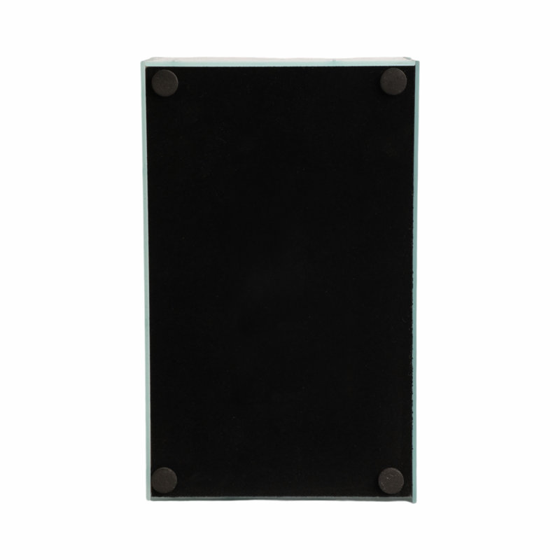 Glam Decorative Contemporary Glass And Wood Box With Stone Accent