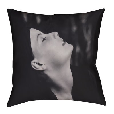 Greta Garbo Faux Linen Pillow Cover