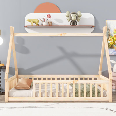 Rusnak Twin Tent Bed Kid Floor Bed Standard Platform Bed