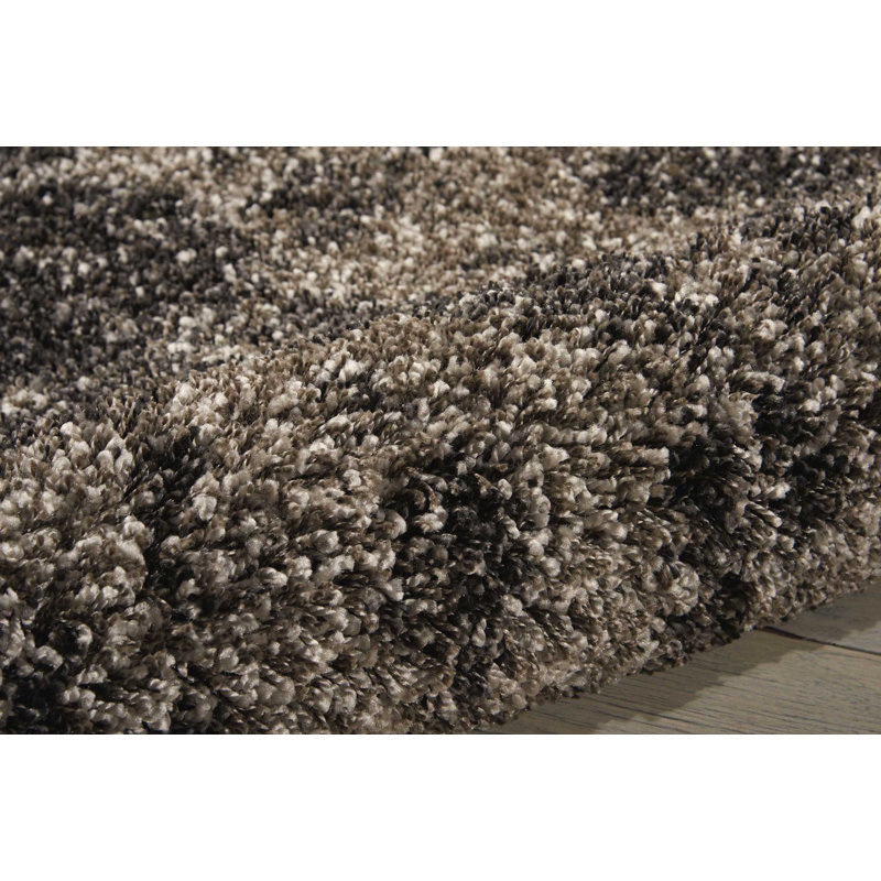 Tapis gris à poils longs Sigrid, Rectangle 3 pi 11 po x 5 pi 11 po