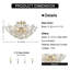Lustre encastré 6 lumières 22,4 po Jody