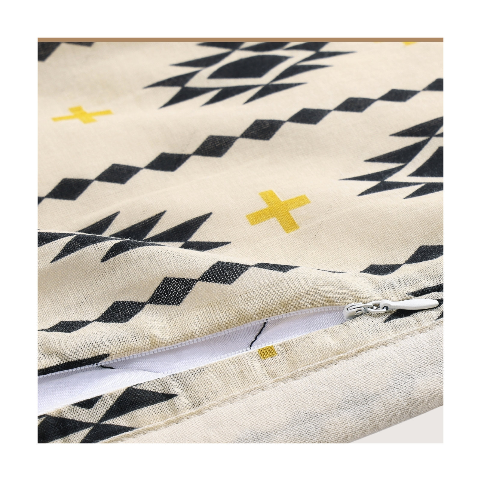 High Desert 100% Cotton Geometric Aztec Print Reversible Western Quilt Set, Twin Quilt + 1 Pillow Sham