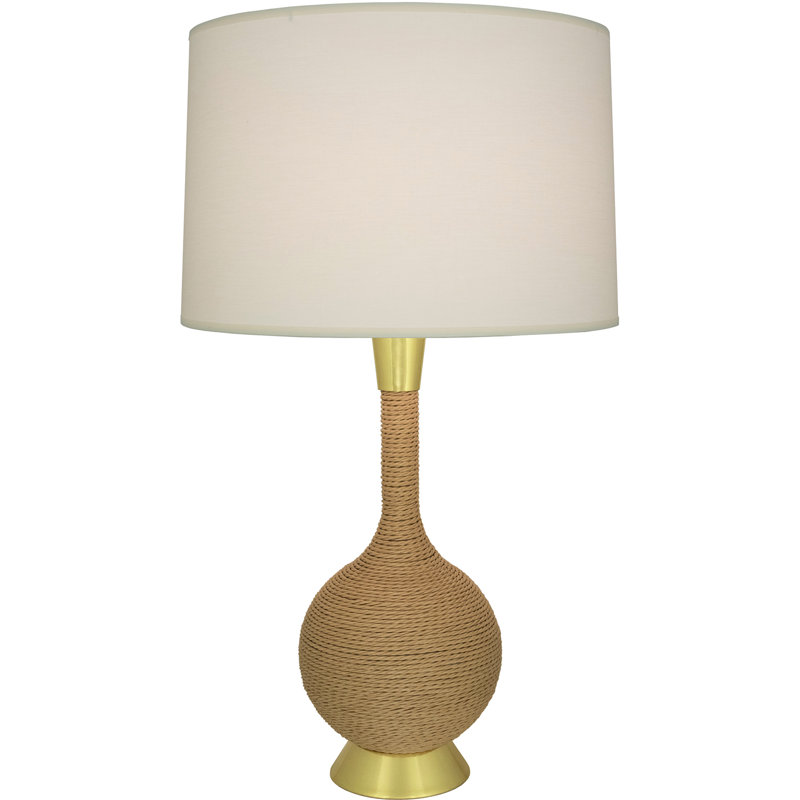 Hatteras Table Lamp, Brown/Brass, White