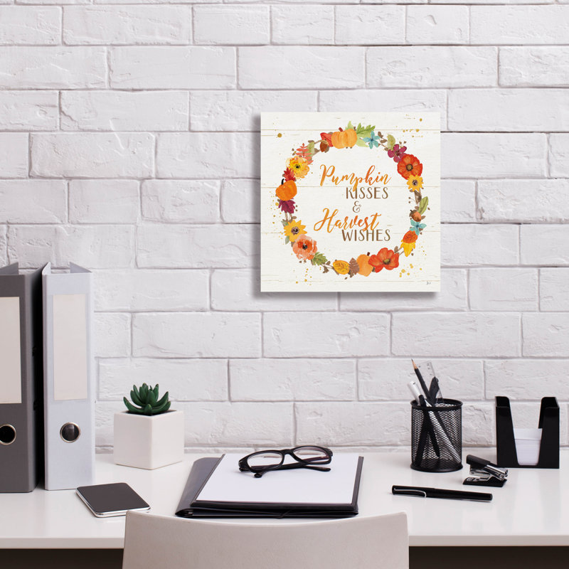 «Harvest Wishes II on Wood» par Jess Aiken, art mural sur toile, H 12 po x l 12 po x P 0,75 po
