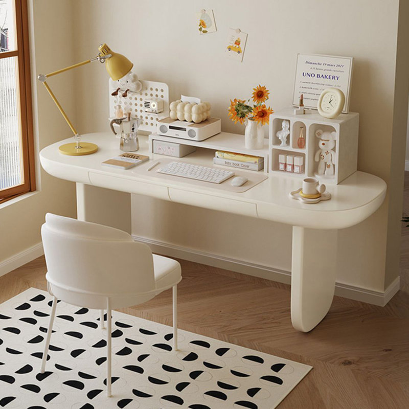 Bureau rectangulaire moderne et simple blanc, 29.53" H*55.12" W*23.62" D