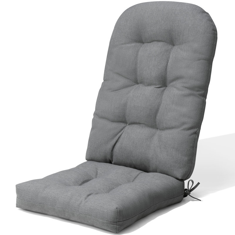 Ensemble de coussins de siège / dossier Adirondack d'extérieur de l 20 po x P 20 po x H 4 po, 1, Gris